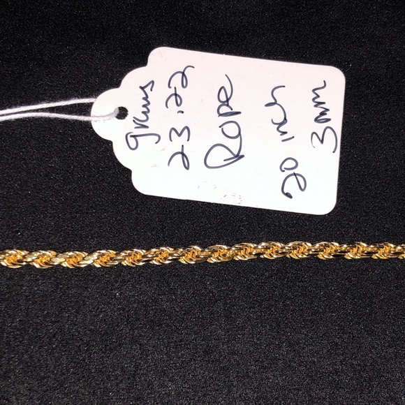 Pure Italian Gold 925 stamped sterling rope chain - Picture 4 of 4